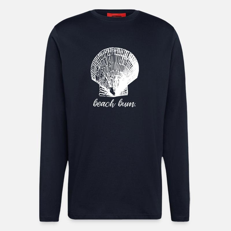Plage Bum Shell - Mermaid - Manches longues bio décontracté fabriqué en UE - DARK NAVY