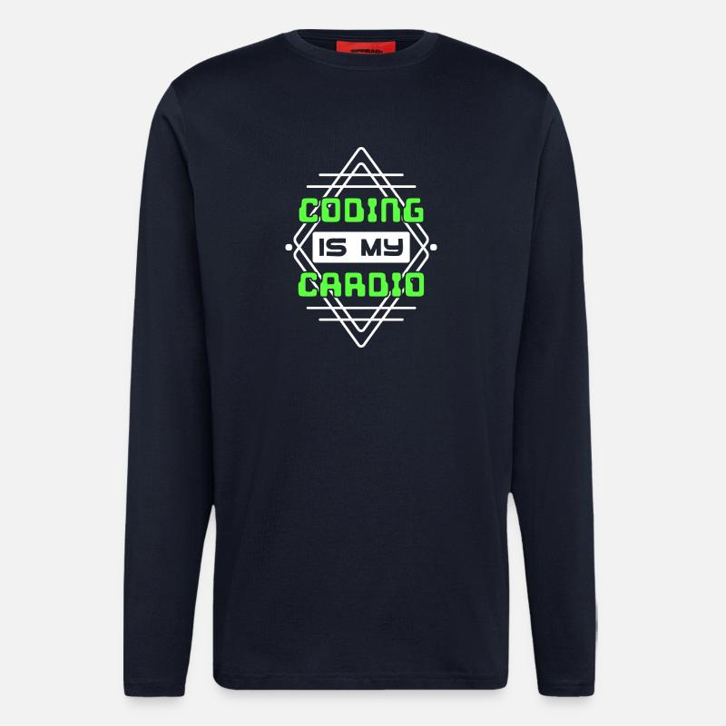 Developer Statement Code Skripting Webentwickler - Langarmshirt - made by SPREAD - DARK NAVY