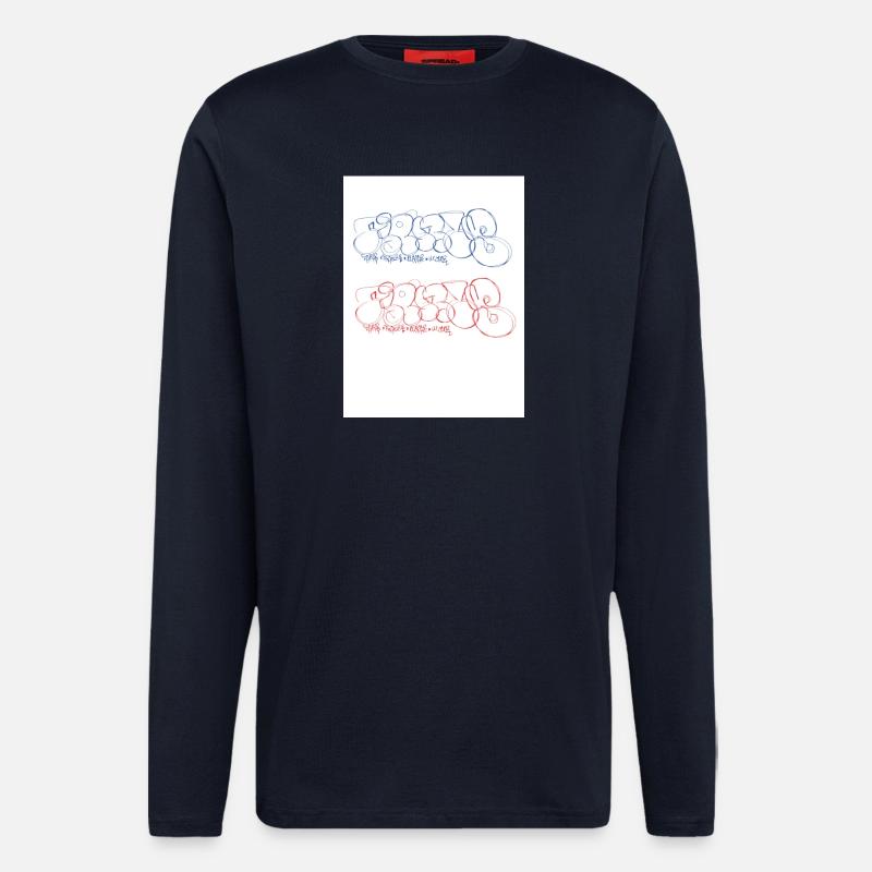 Paris Bubble Paris Throw-up Paris Graffiti - Langarmshirt - made by SPREAD  - DARK NAVY