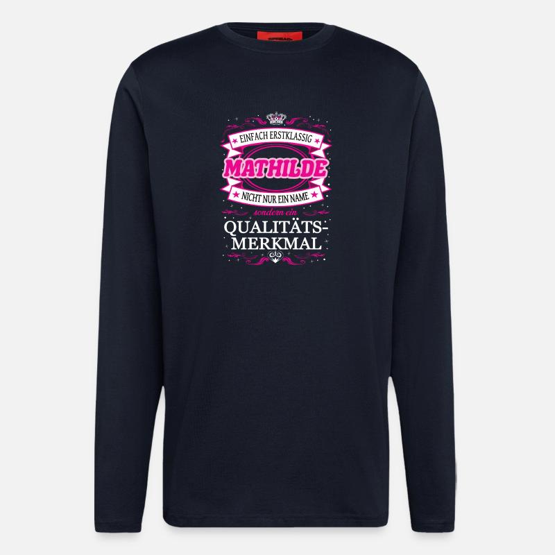 Qualitätsmerkmal Mathilde einfach Erstklassig - Langarmshirt - made by SPREAD  - DARK NAVY