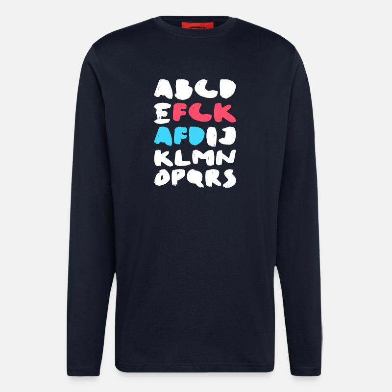 FCK AFD | Politisches Statement Design - Langarmshirt - made by SPREAD  - DARK NAVY