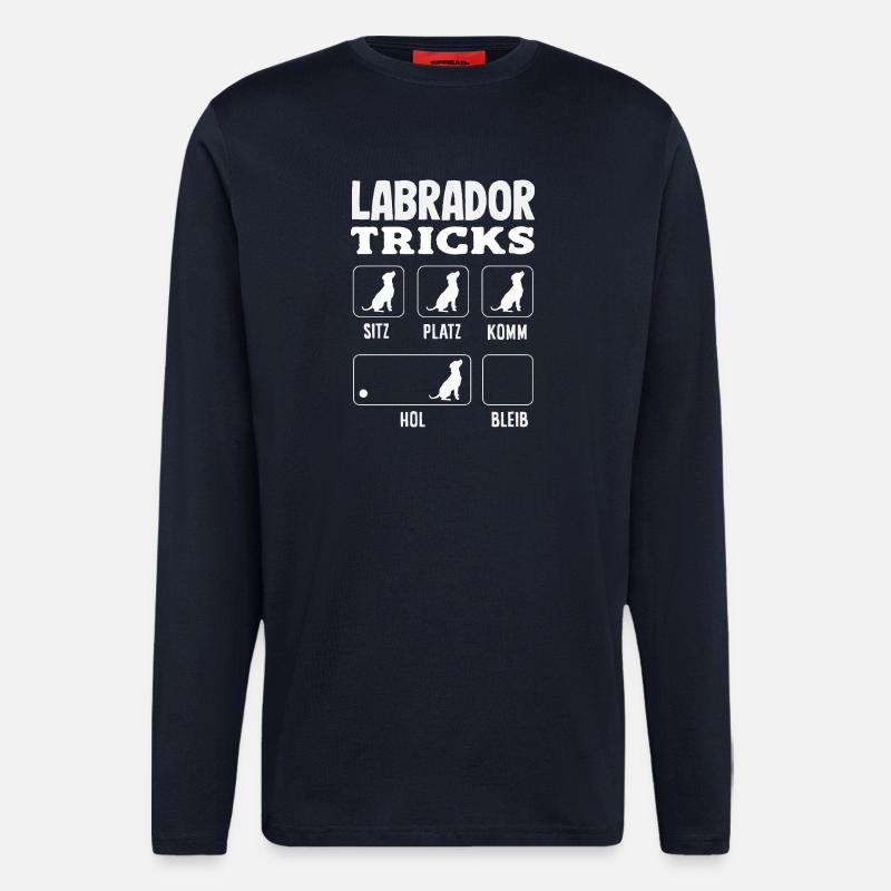 Labrador Tricks - Langarmshirt - made by SPREAD  - DARK NAVY