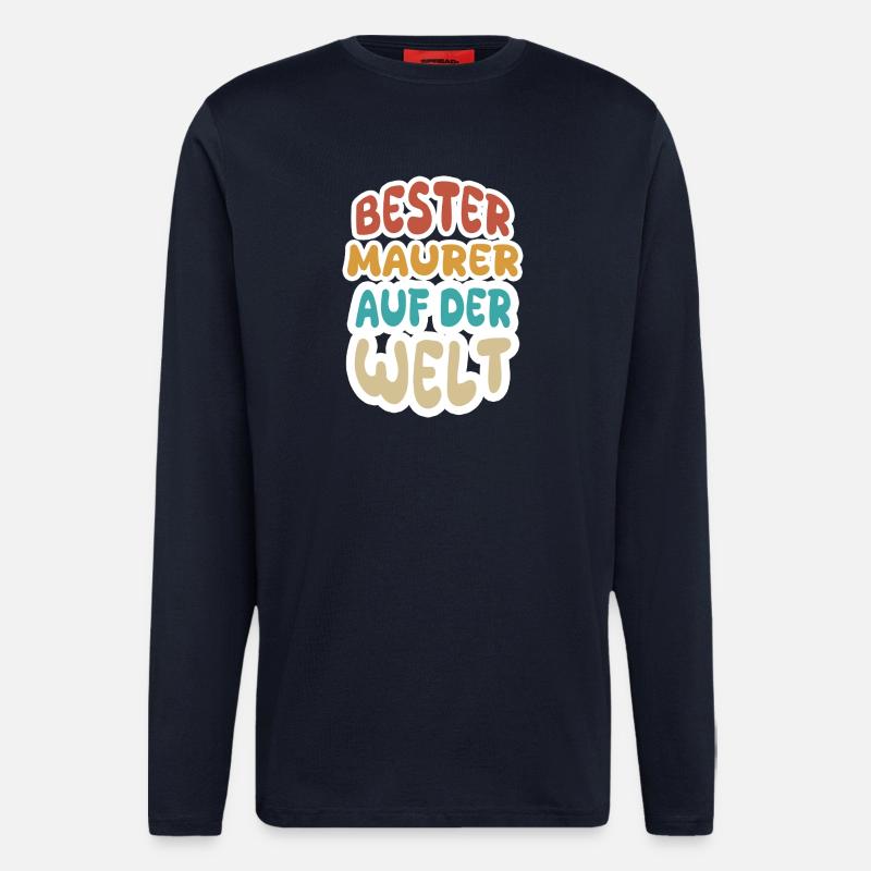 Appointment as a bricklayer - Longsleeve - made by SPREAD  - DARK NAVY