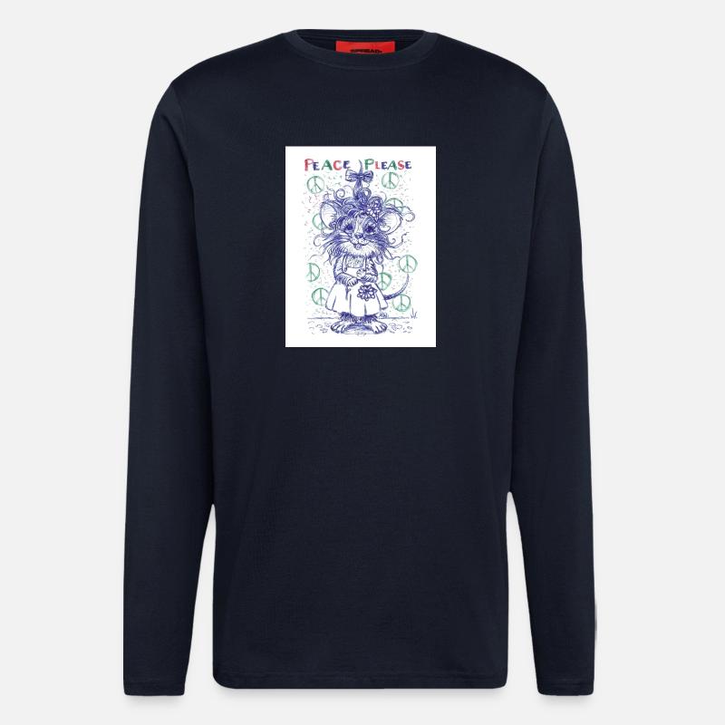 peaceplease - Longsleeve - made by SPREAD - DARK NAVY