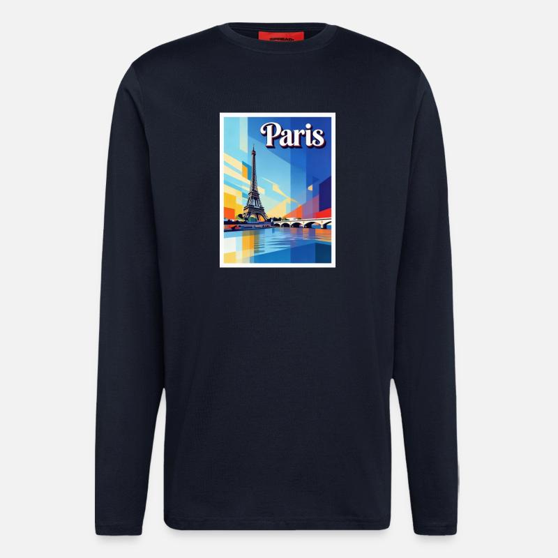 Paris Prism Eiffel - Longsleeve - made by SPREAD  - DARK NAVY