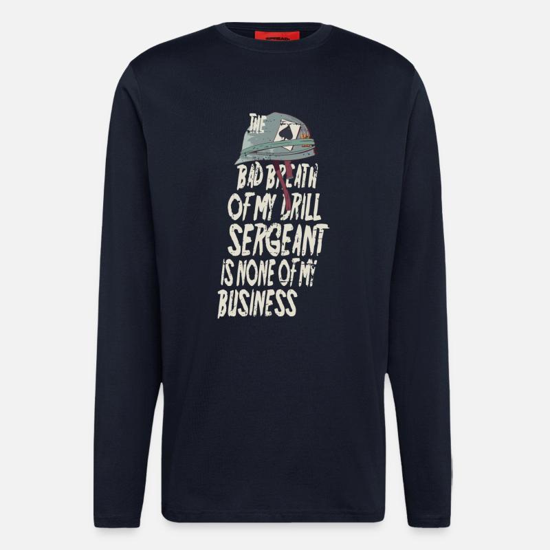Drill Sergeant Mundgeruch - Langarmshirt - made by SPREAD  - DARK NAVY