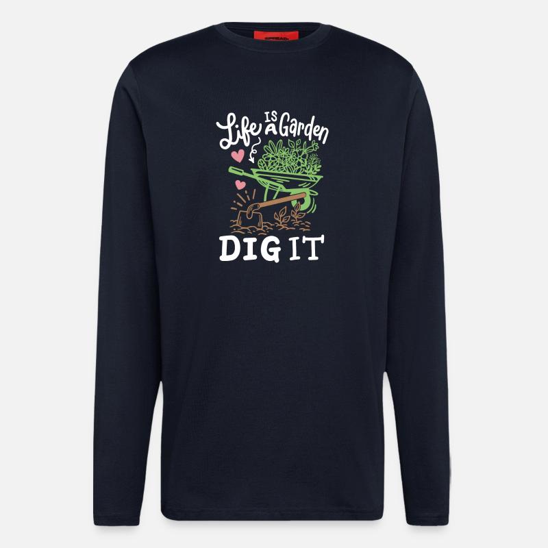 Gartenarbeit Garten Gärtner - Langarmshirt - made by SPREAD  - DARK NAVY