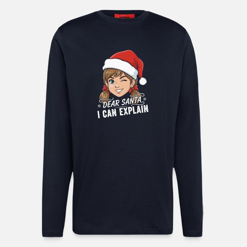 Dear Santa I Can Explain - Longsleeve - made by SPREAD - DARK NAVY