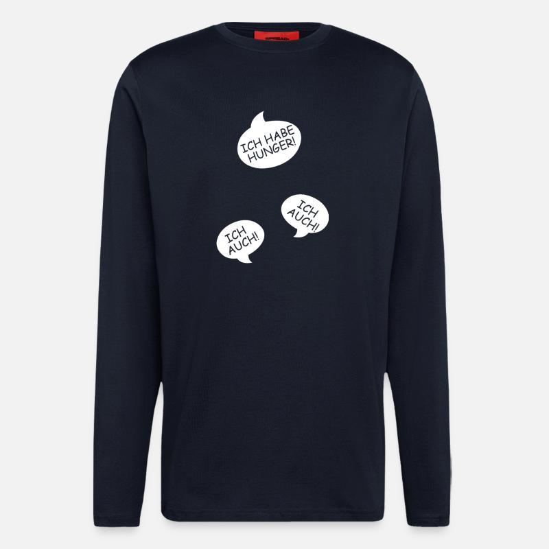 Schwangerschaft verkünden Drillinge Mama Mutter - Langarmshirt - made by SPREAD - DARK NAVY