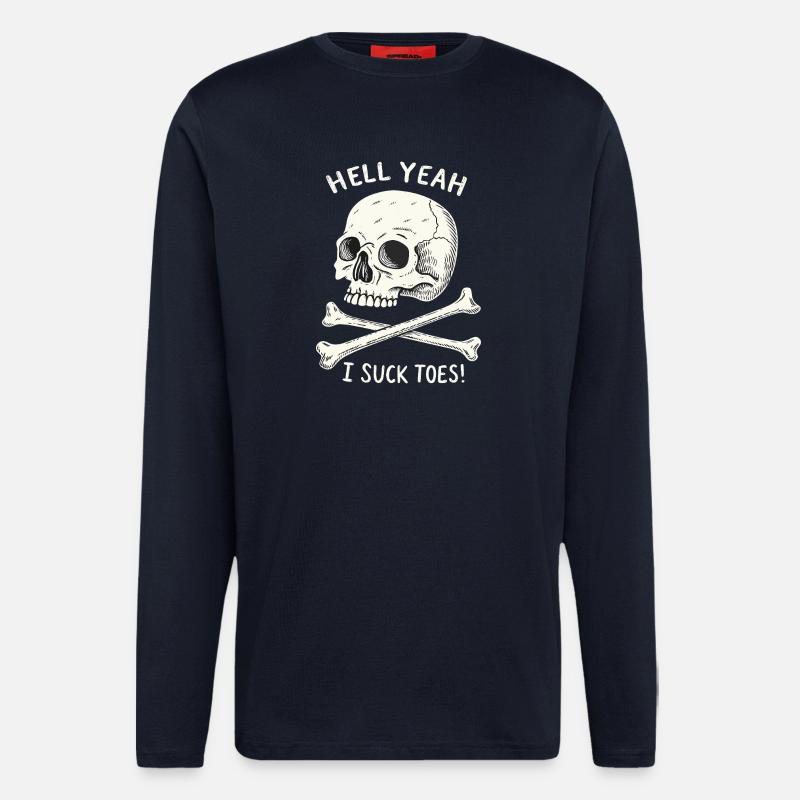 Skull and Bones Toe Fetish - Longsleeve - made by SPREAD  - DARK NAVY