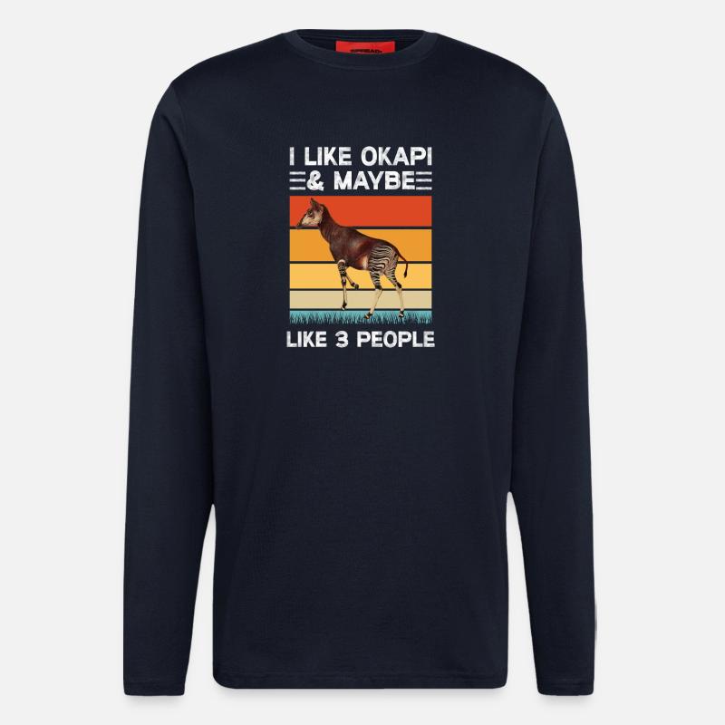 I like Okapi - Longsleeve - made by SPREAD  - DARK NAVY