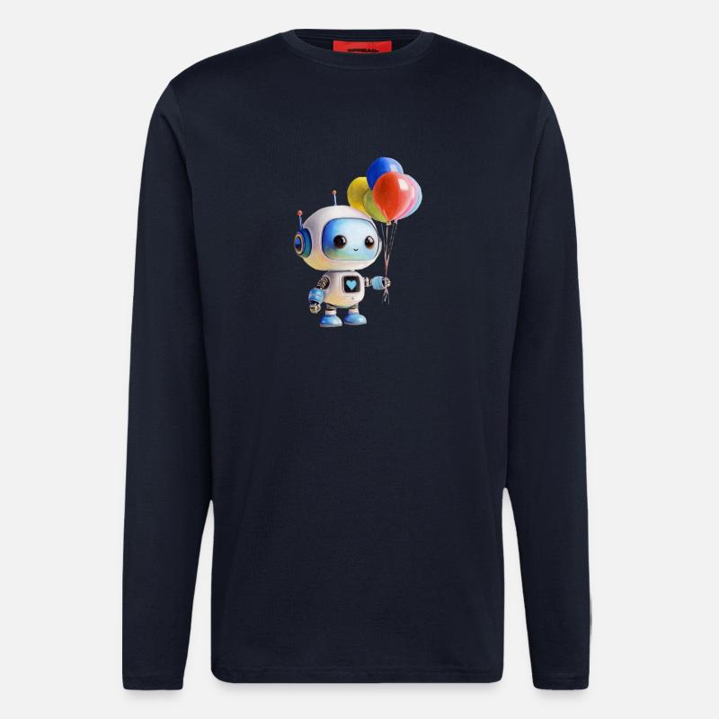 Roboter Luftballon - Langarmshirt - made by SPREAD  - DARK NAVY