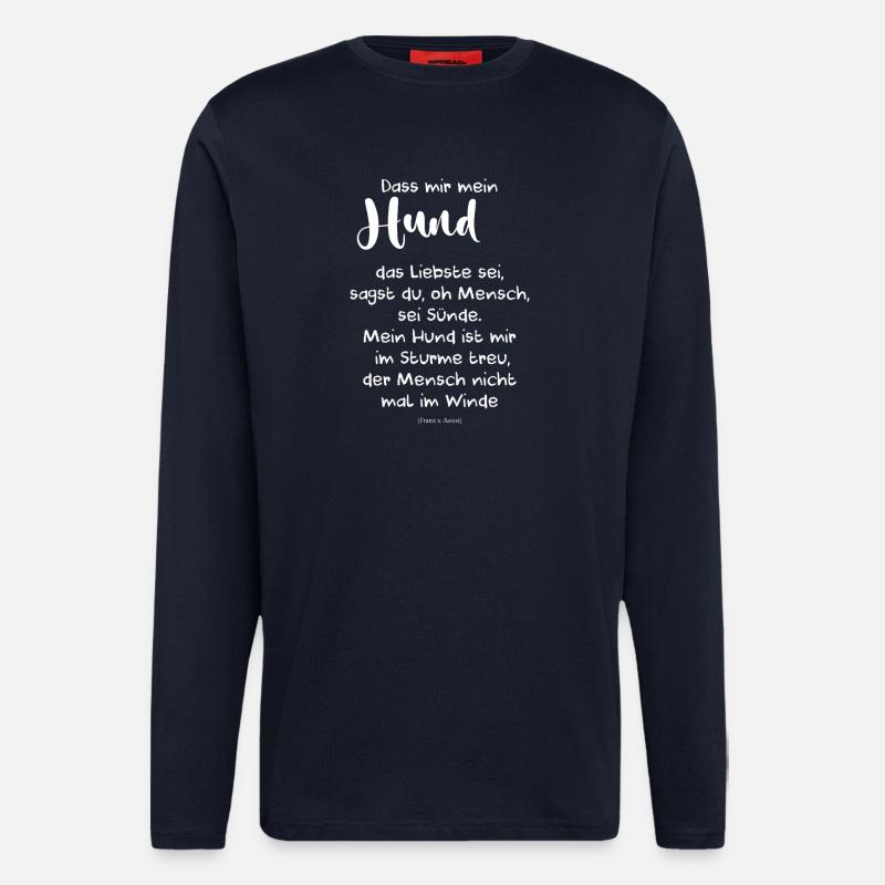 Hund das Liebste - Langarmshirt - made by SPREAD  - DARK NAVY