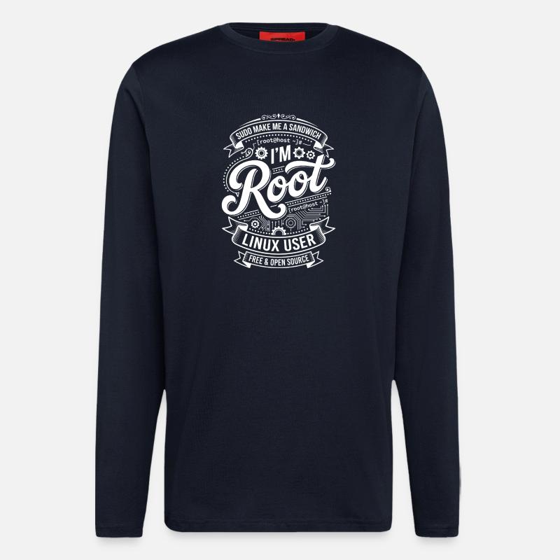 I'm Root – Linux User - Longsleeve - made by SPREAD  - DARK NAVY
