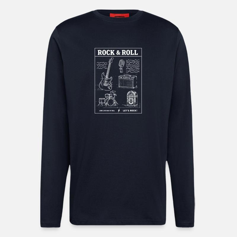 Rock & Roll Jam Scene - Longsleeve - made by SPREAD  - DARK NAVY