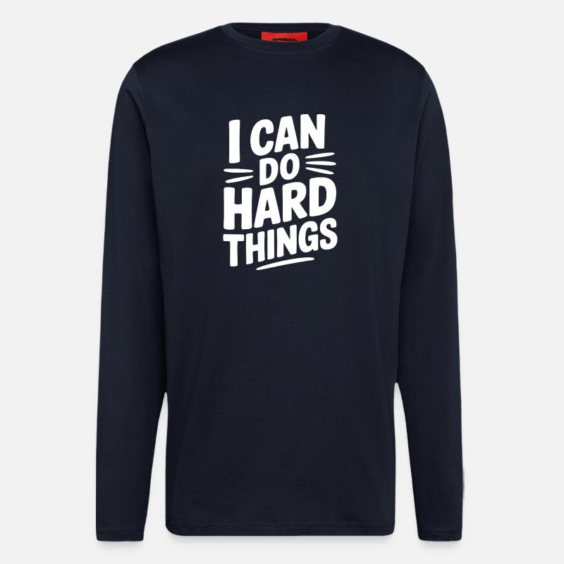Ich kann harte Dinge tun - Langarmshirt - made by SPREAD  - DARK NAVY