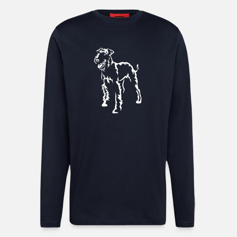 Airedale Terrier "Black Edition" - Langarmshirt - made by SPREAD - DARK NAVY