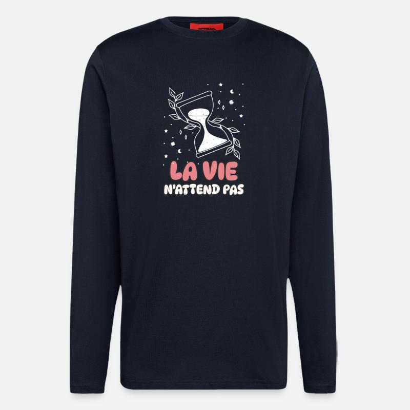 Life Doesn't Wait - Longsleeve - made by SPREAD - DARK NAVY