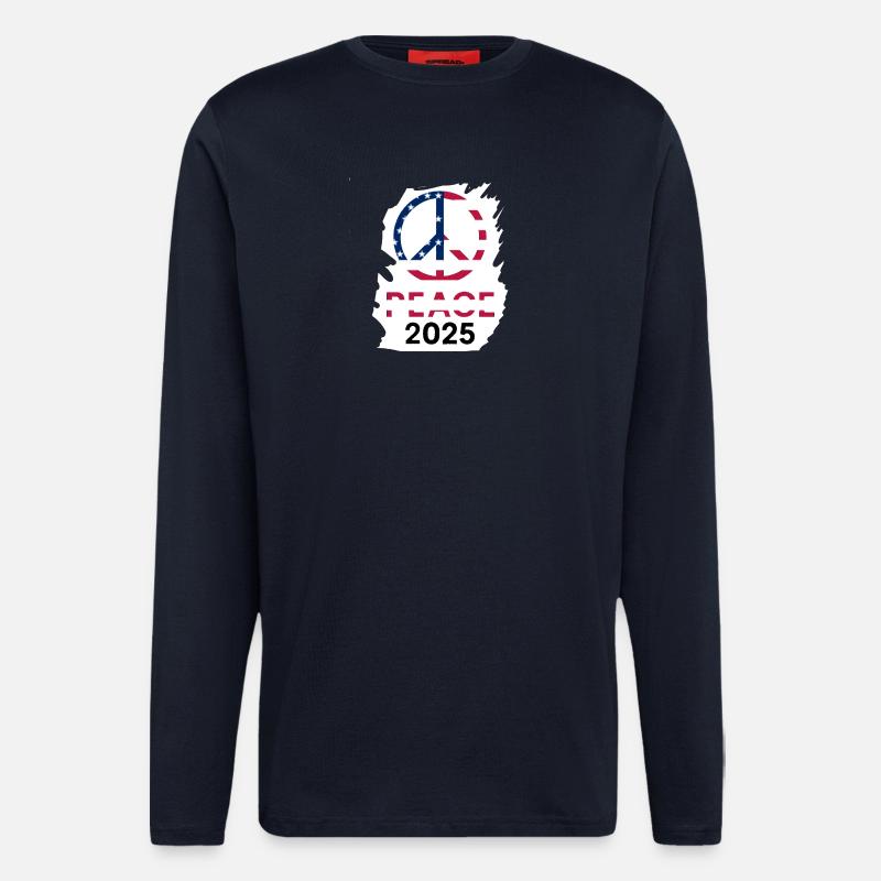 American Peace 2025 Philosophy - Longsleeve - made by SPREAD - DARK NAVY