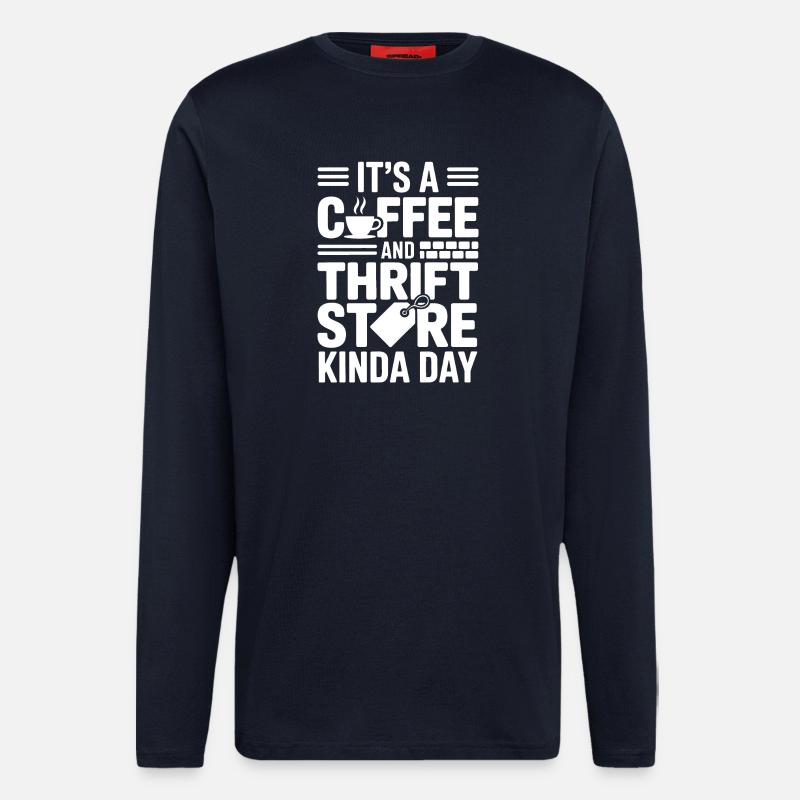 Coffee Thrift Store Day - Longsleeve - made by SPREAD - DARK NAVY