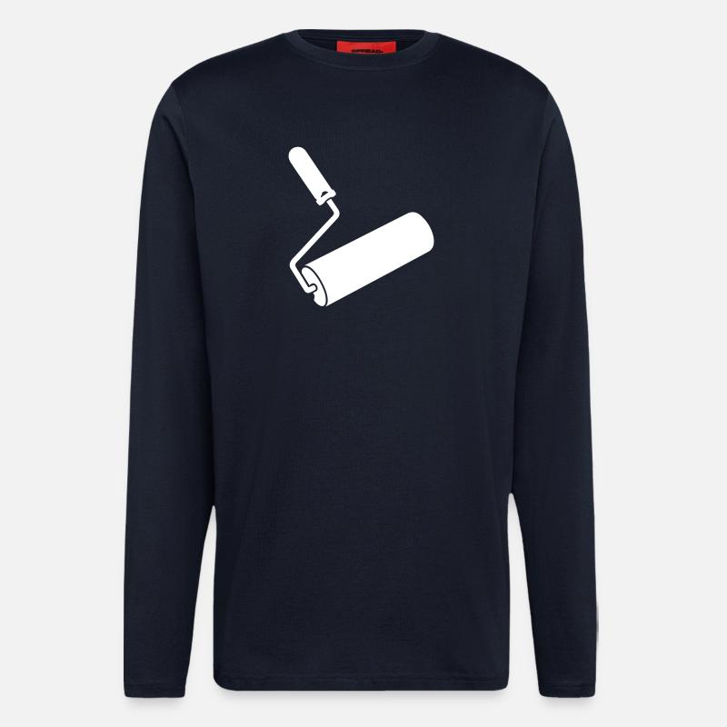 Farbrolle – Handwerker Logo Design - Langarmshirt - made by SPREAD  - DARK NAVY