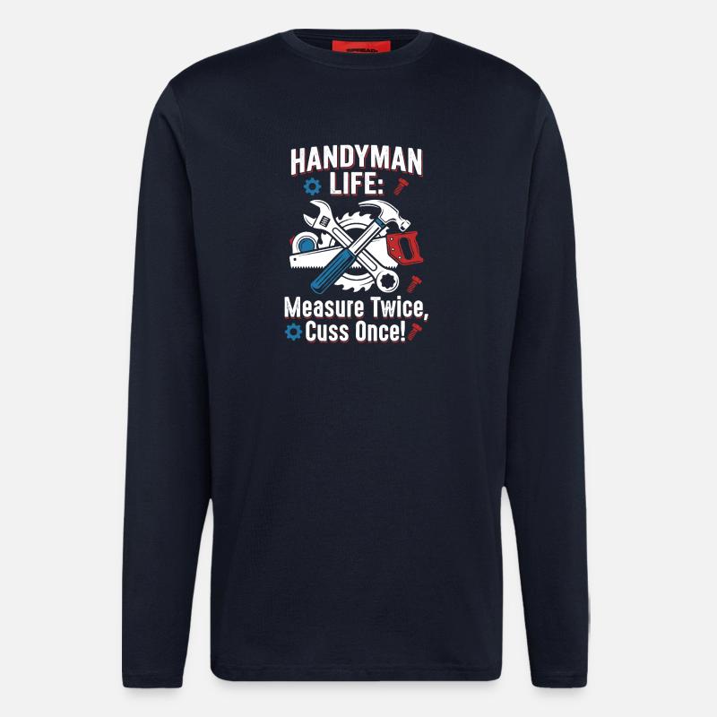 Handwerkerleben: Maß zwei Mal - Langarmshirt - made by SPREAD  - DARK NAVY