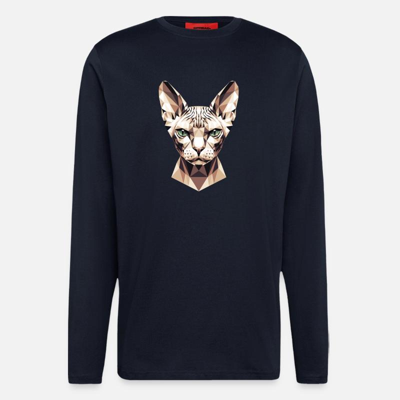 Sphynx Cat Sphynx Cat Canadian Cat Cute Sphinx - Longsleeve - made by SPREAD  - DARK NAVY