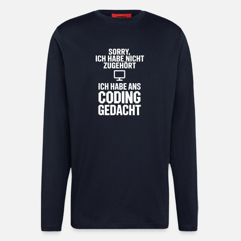 Entschuldigung Coding Kopf - Langarmshirt - made by SPREAD  - DARK NAVY