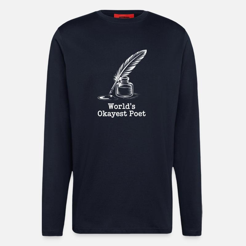 Der beste Dichter der Welt - Langarmshirt - made by SPREAD - DARK NAVY