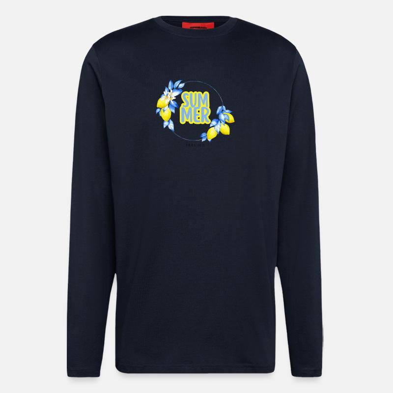 Summer Lemons Circle - Longsleeve - made by SPREAD  - DARK NAVY