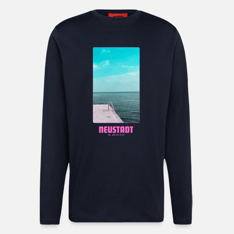 Neustadt in Holstein _ Ostsee  - Langarmshirt - made by SPREAD  - DARK NAVY