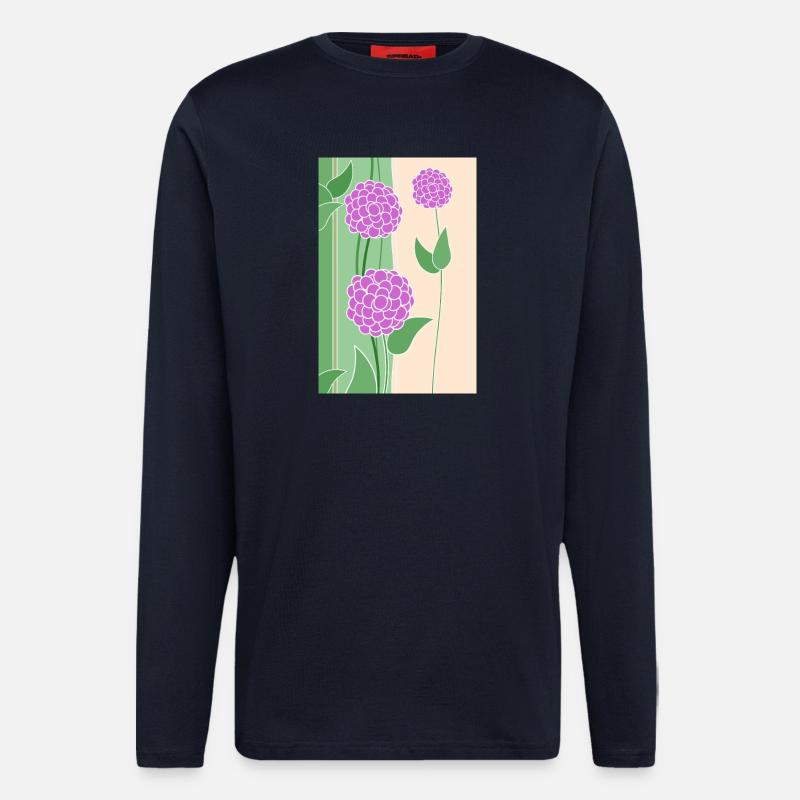 Blumen - Langarmshirt - made by SPREAD  - DARK NAVY