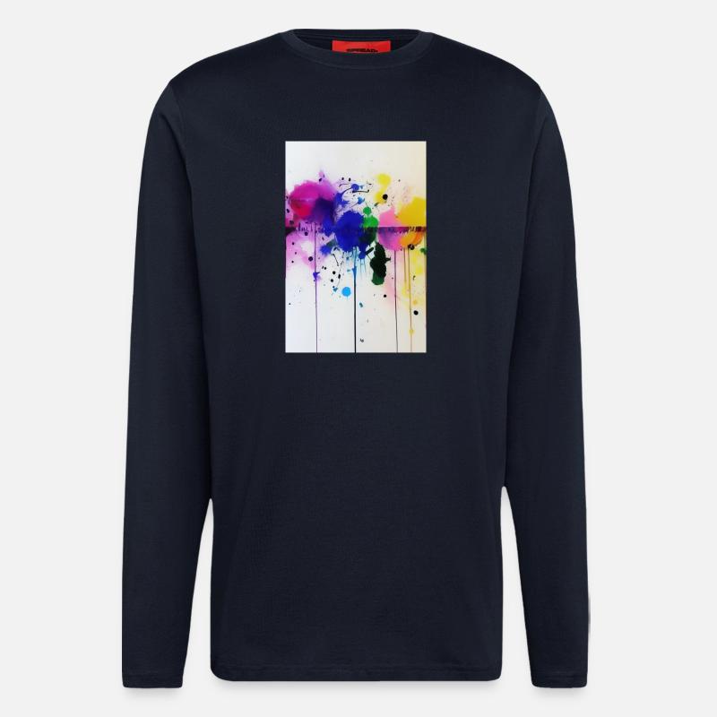 Farbspritzer - Langarmshirt - made by SPREAD  - DARK NAVY