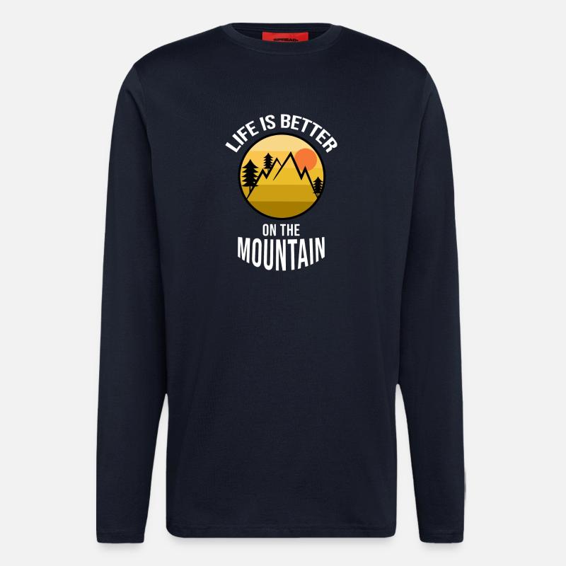 Wanderung Wandern Wanderer Statement Klettersteig - Langarmshirt - made by SPREAD - DARK NAVY