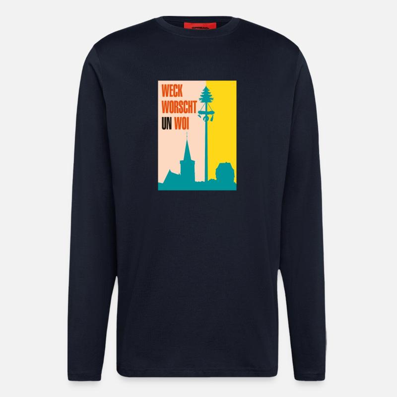 Die 3-faltigkeit der Kerb - Langarmshirt - made by SPREAD - DARK NAVY