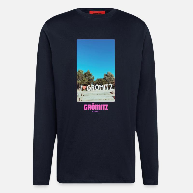 Grömitz _ Ostsee - Langarmshirt - made by SPREAD  - DARK NAVY