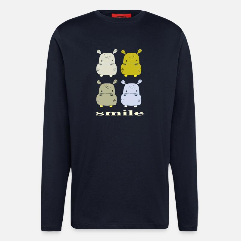 nilpferd smile - Langarmshirt - made by SPREAD  - DARK NAVY