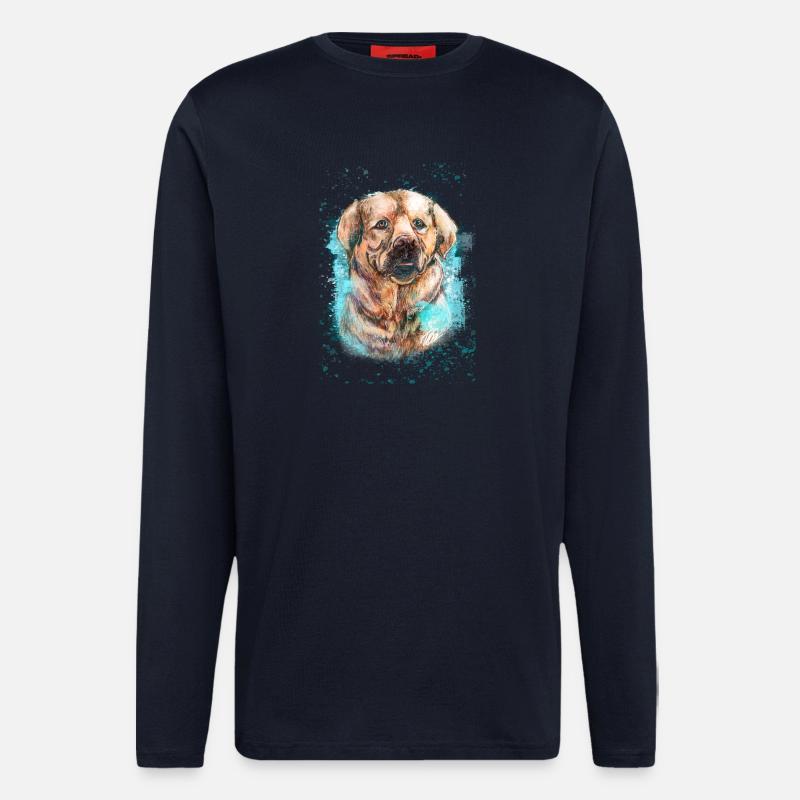 Labrador Hund. - Langarmshirt - made by SPREAD  - DARK NAVY