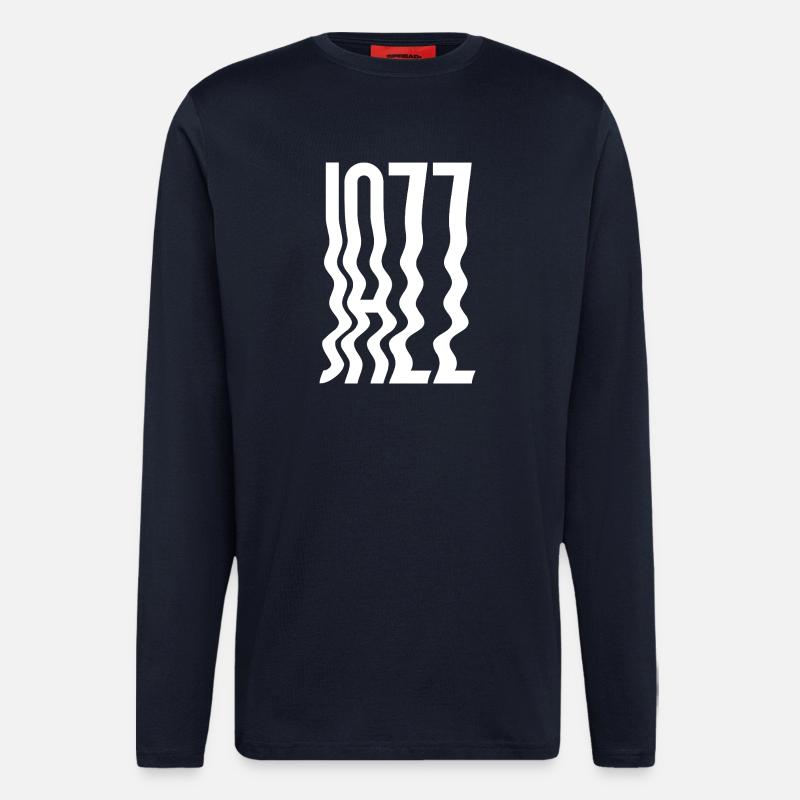 Abstract Wavy Jazz logo - Longsleeve - made by SPREAD - DARK NAVY