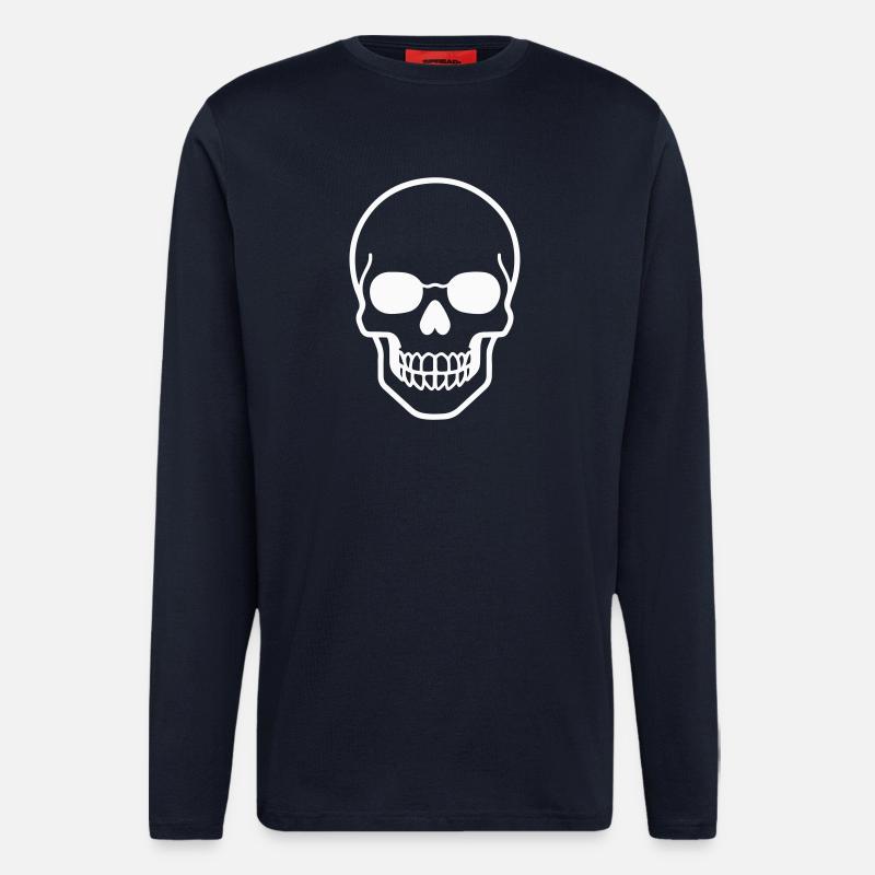 Minimalist skull design - Longsleeve - made by SPREAD - DARK NAVY