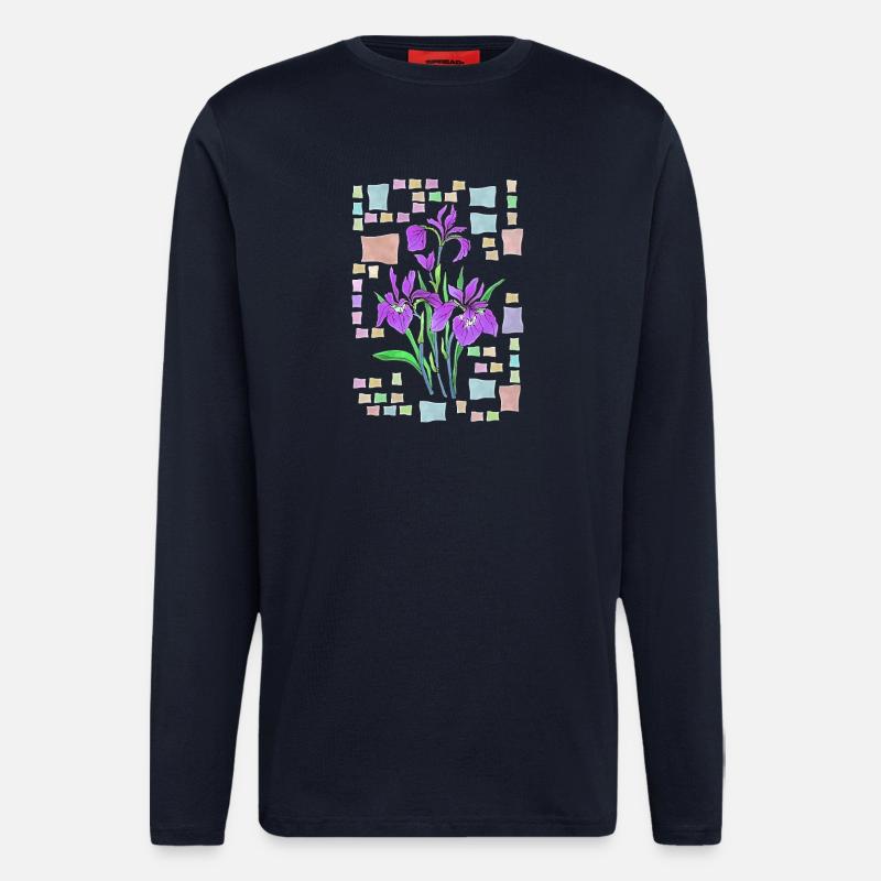 Blumen - Langarmshirt - made by SPREAD - DARK NAVY