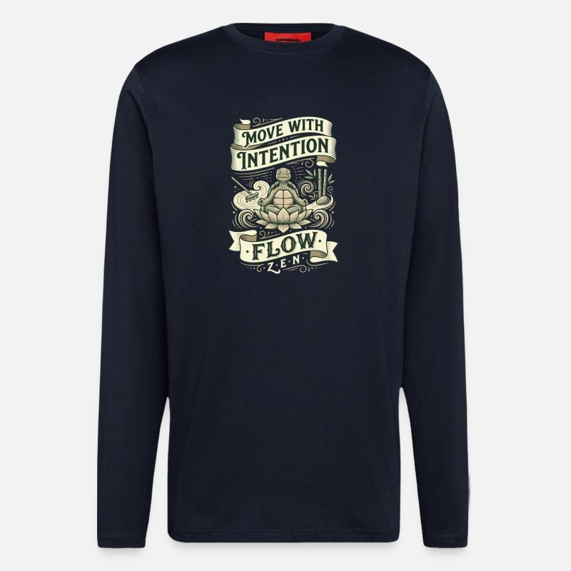Bewegung mit Absicht: Zen Flow - Langarmshirt - made by SPREAD  - DARK NAVY