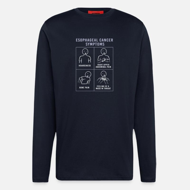 Krebs Speiseröhre Chemo Krebs-Überlebender - Langarmshirt - made by SPREAD  - DARK NAVY
