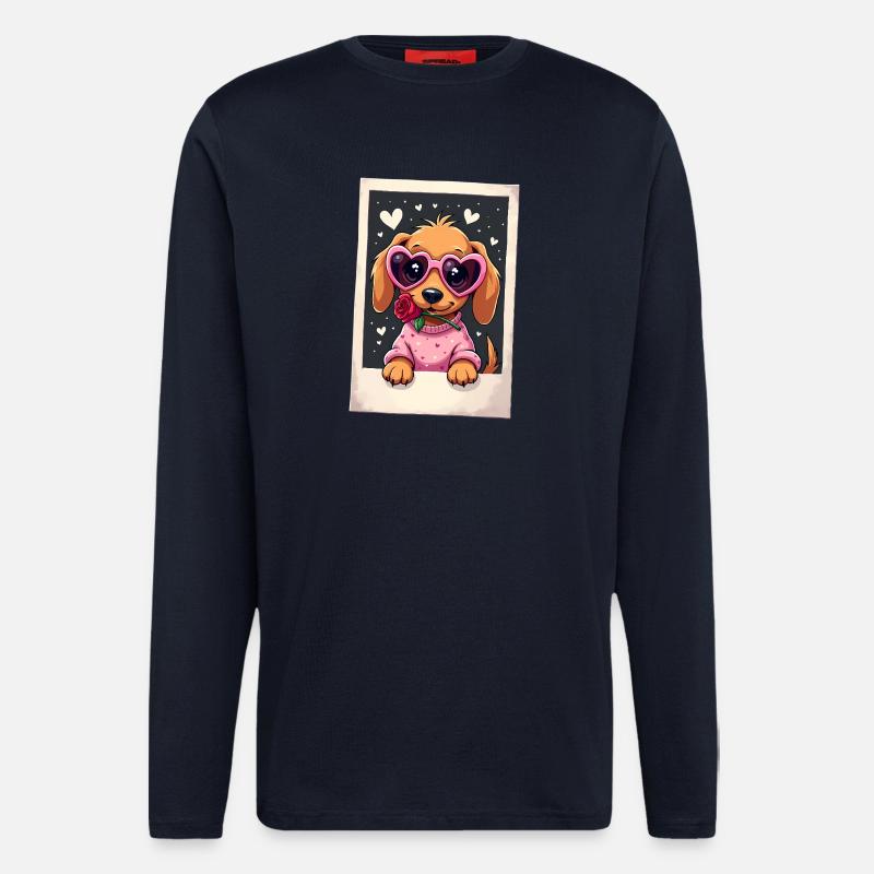 Dackel Dachshund Tekel - Langarmshirt - made by SPREAD - DARK NAVY