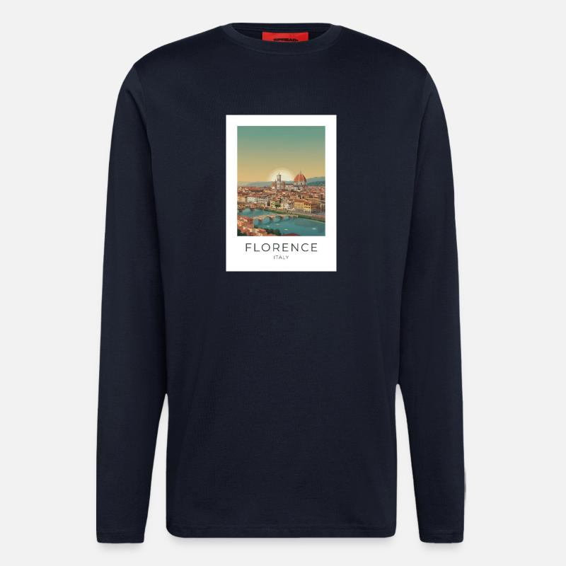 Dusk over Florence Cathedral - Longsleeve - made by SPREAD  - DARK NAVY