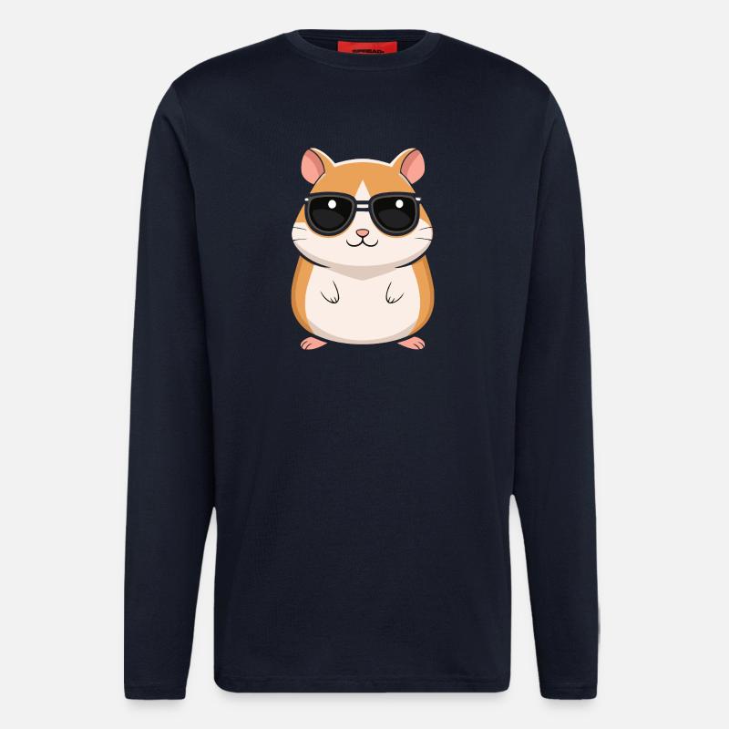 Cool Hamster with Sunglasses - Longsleeve - made by SPREAD - DARK NAVY