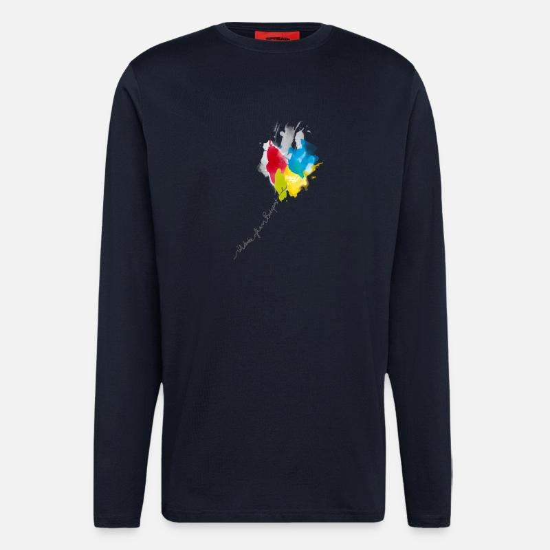 Farbkaskade Kaleidoskop - Langarmshirt - made by SPREAD  - DARK NAVY
