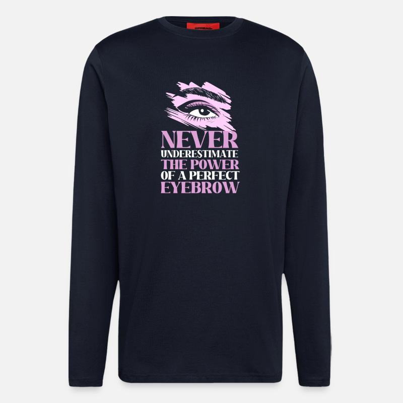 Kosmetik Kosmetikerin Microblading Make-up - Langarmshirt - made by SPREAD  - DARK NAVY