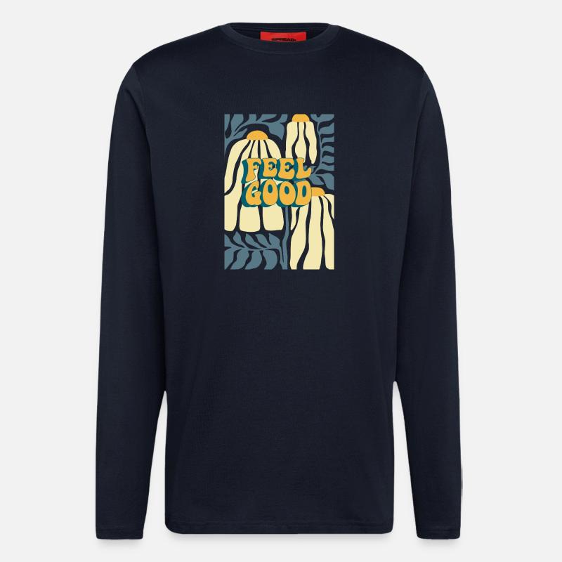 Feel Good Autumn Pumpkin Pattern - Longsleeve - made by SPREAD  - DARK NAVY