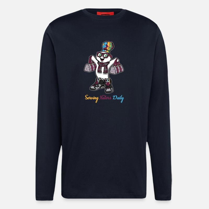 Serving Haters Daily - Langarmshirt - made by SPREAD  - DARK NAVY